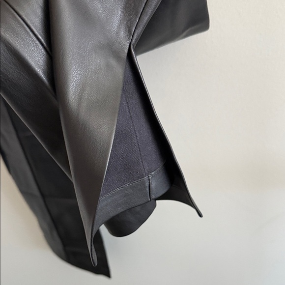 Mango Black Wide Leg Flare Pants with Ankle Slits - Picture 5 of 8